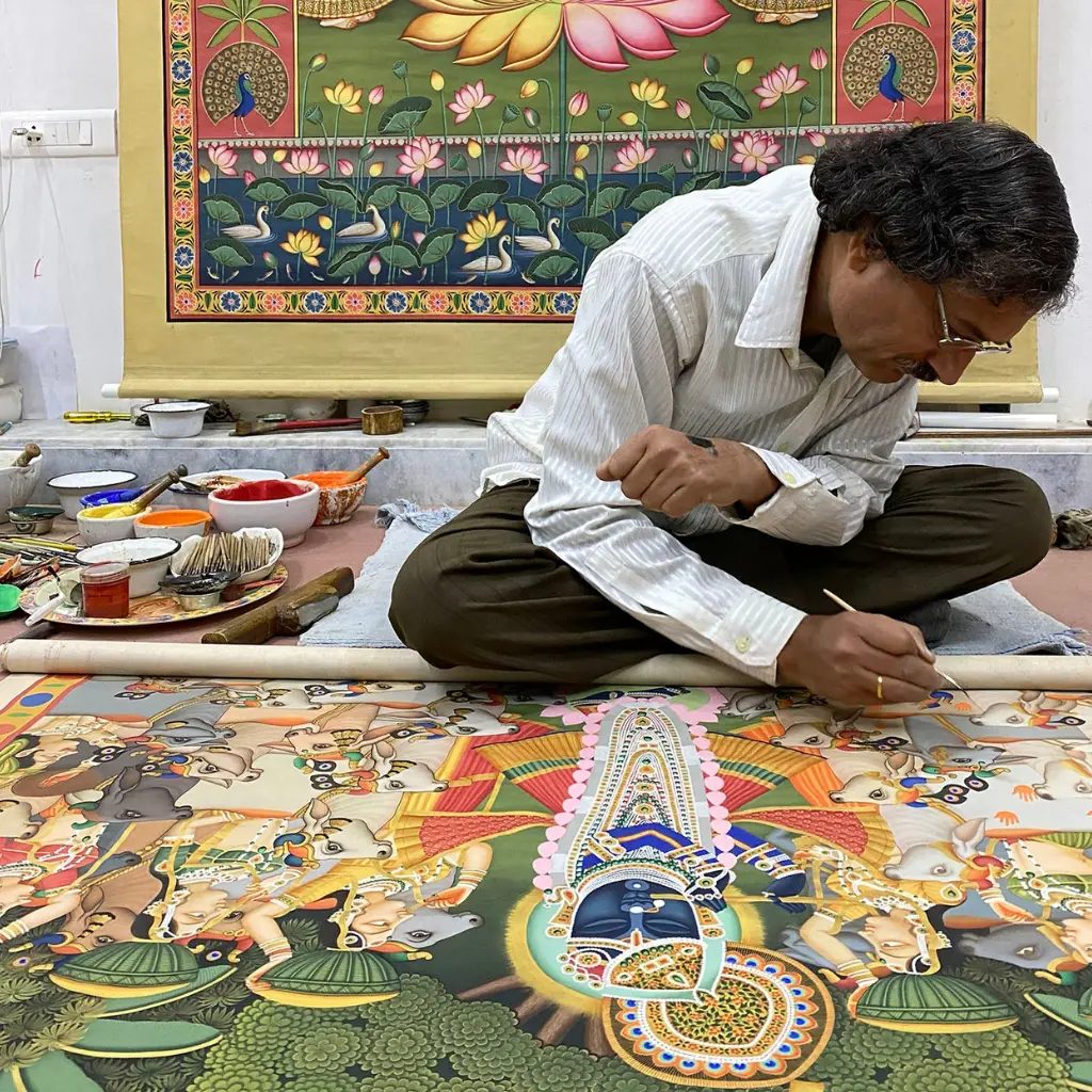 A miniature painting workshop in Jaipur